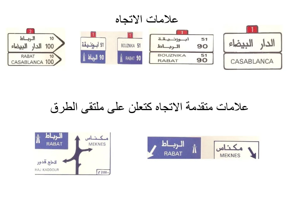 علامات الاتجاه — 1