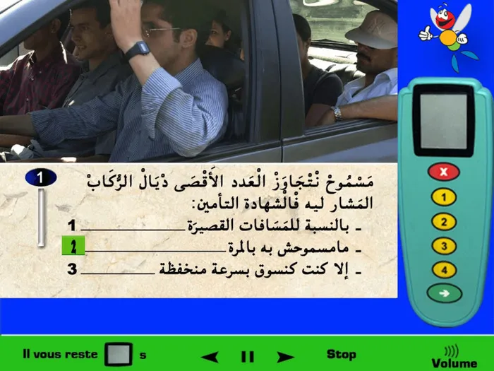 شهادة التامين تشير إلى العدد القانوني للرّكاب المسموح نقله في سيّارة. ولا يمكن تجاوز هذا العدد كيفما كانت الظروف وحتى لو كانت المسافة قصيرة فممنوع ذلك.